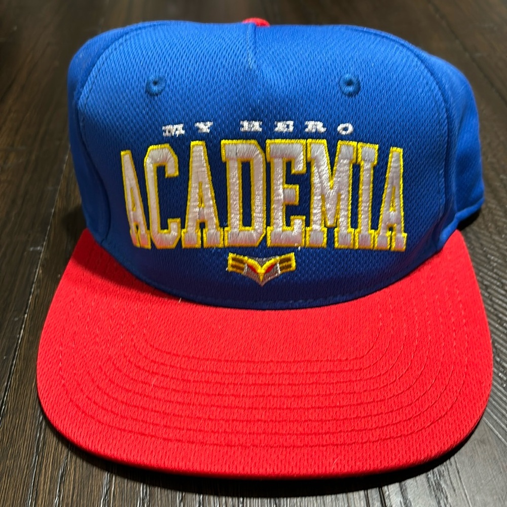 My hero academia hat blue red and yellow with All might